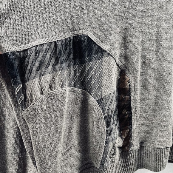 Umberto Ginocchietti Men's 100% Linen Sweater 1/4 Button Pullover Olive Italy XL - Picture 5 of 9